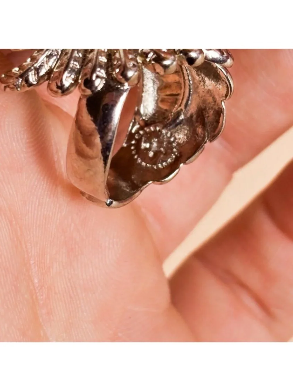 VTG Two Tone Open Wing Eagle Ring Size 7 Adjustable Unisex Sculptural C20
